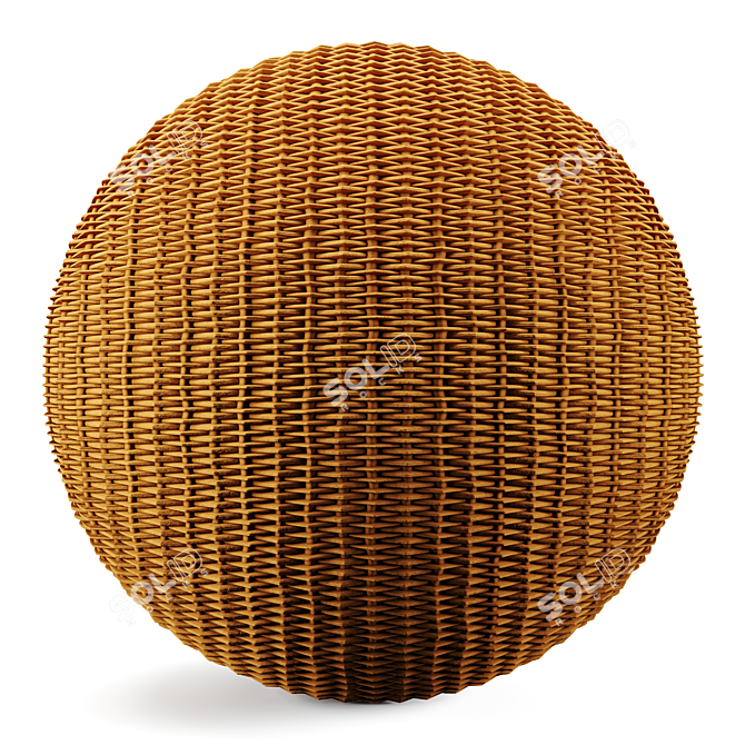 Colorful Woven Basket Collection 3D model image 4