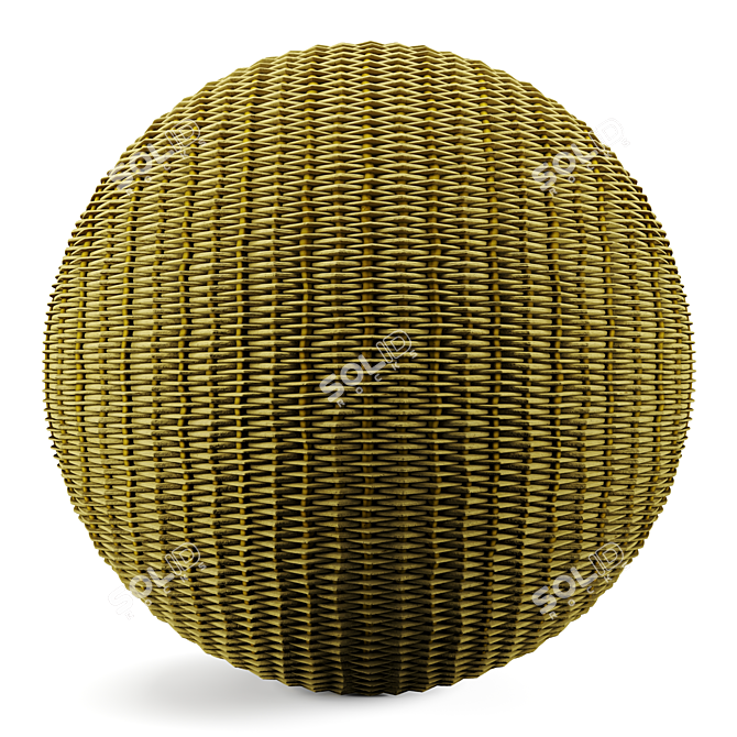 Colorful Woven Basket Collection 3D model image 6