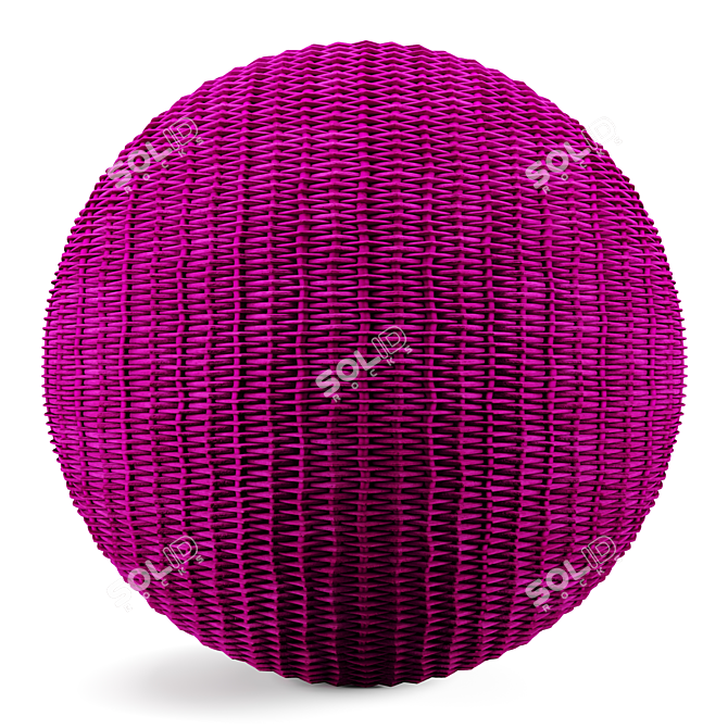 Colorful Woven Basket Collection 3D model image 7