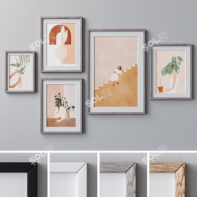 Diverse Set of Wall Paintings 3D model image 1