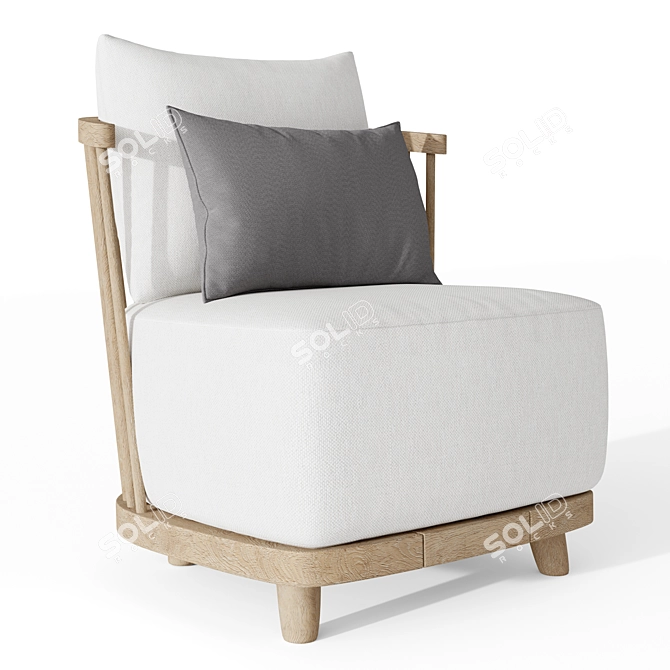 Restoration Hardware Rh Cala Lounge Chair 3D model image 1