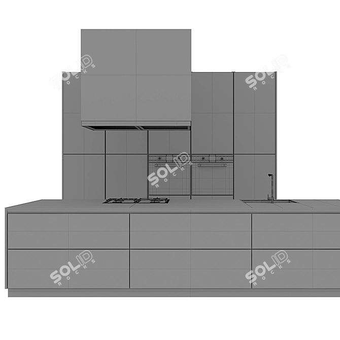 Modern Kitchen Twelve: Stylish, Functional Design 3D model image 5