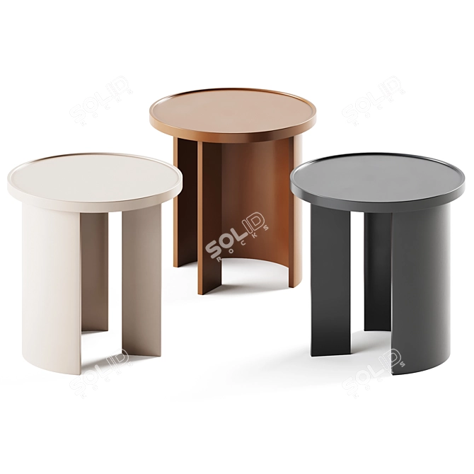 Modern Metal Coffee Table 3D model image 1