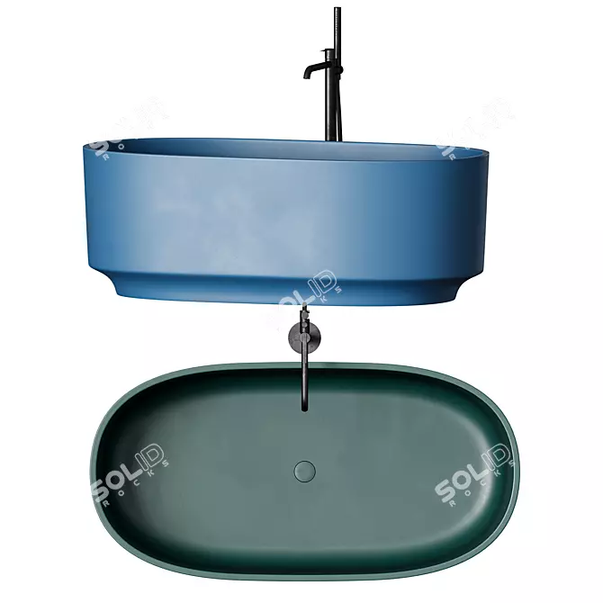 Elegant Arc Bathtub: Neoclassical Inspiration 3D model image 6