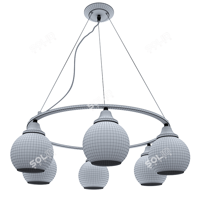 Vitaluce V4481-1/6S: Stylish Ceiling Chandelier 3D model image 2