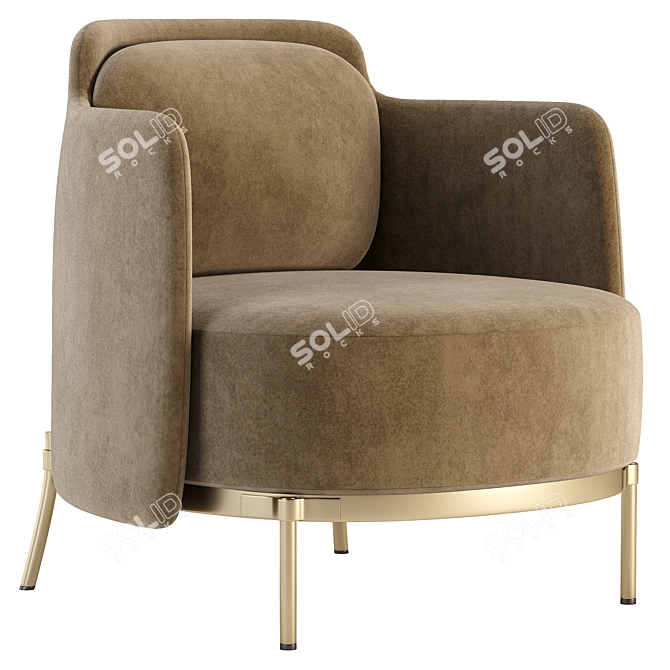 Elegant Minotti Armchair 3D model image 1