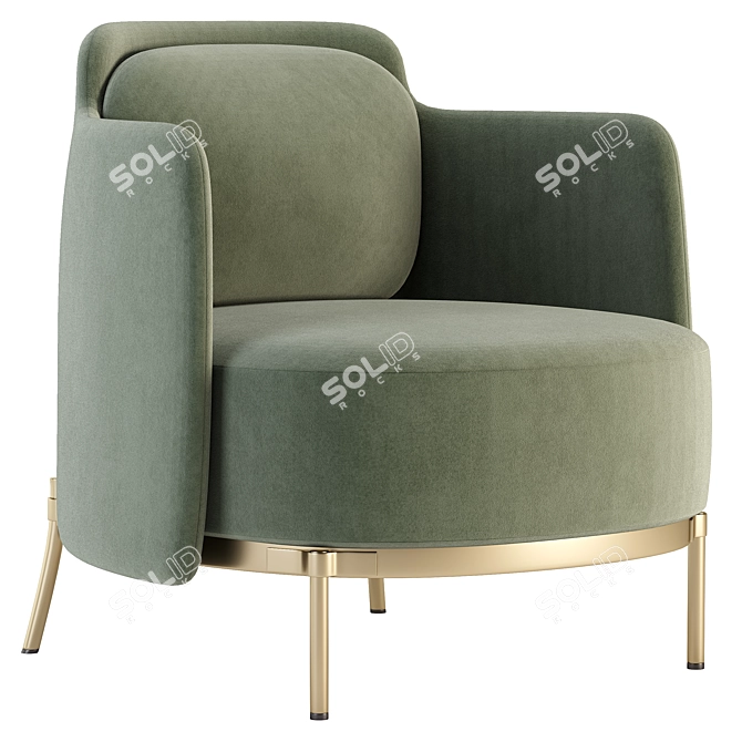 Elegant Minotti Armchair 3D model image 2