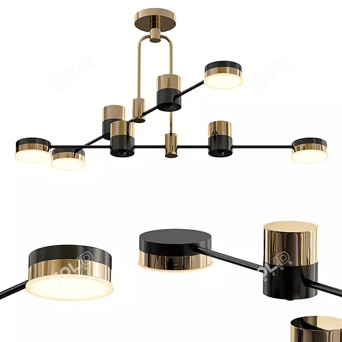 Elegant Vele Luce Orchestra Pendant 3D model image 1