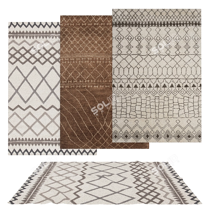 Versatile 3D Rug Set 3D model image 1