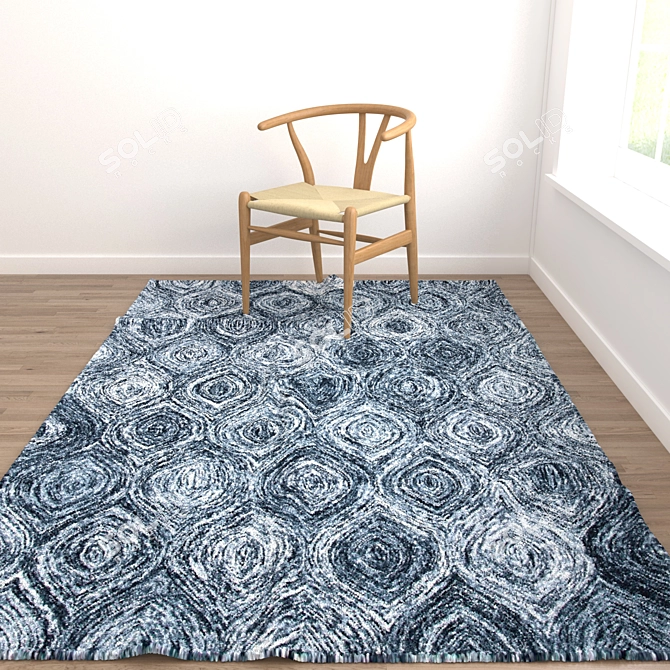 Versatile Rug Set: 8 Designs for All Perspectives 3D model image 5