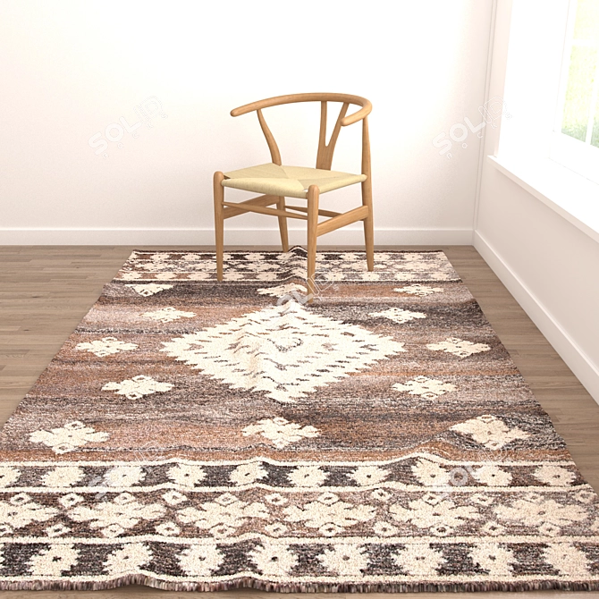 Versatile Rug Set: 8 Designs 3D model image 5