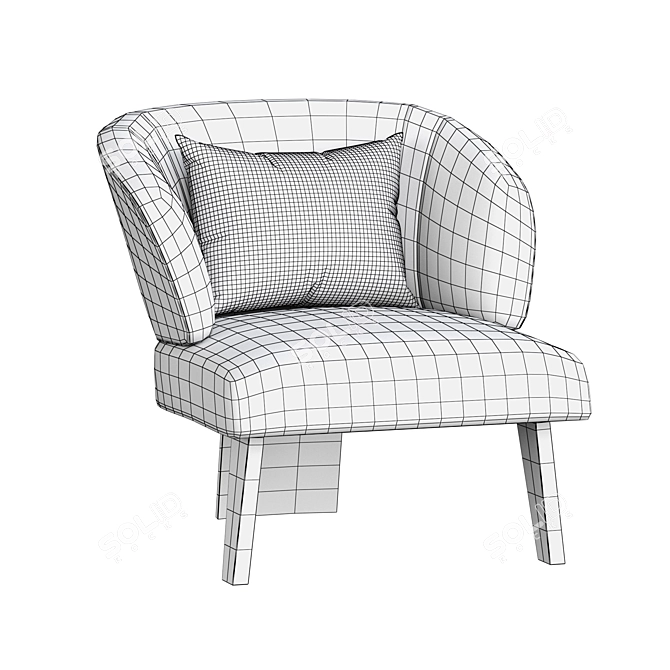 Minotti Large Armchair - Stylish & Comfortable 3D model image 7