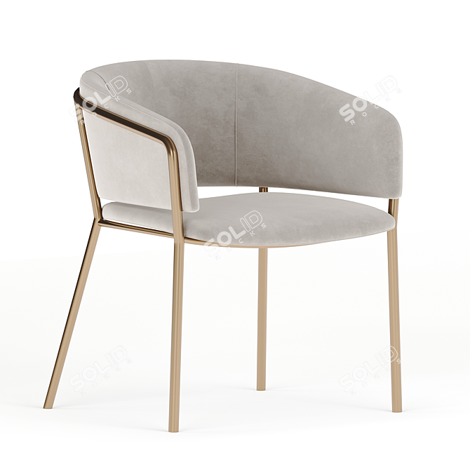 Vilhena II Chair: Stylish, Comfortable, and Chic 3D model image 1