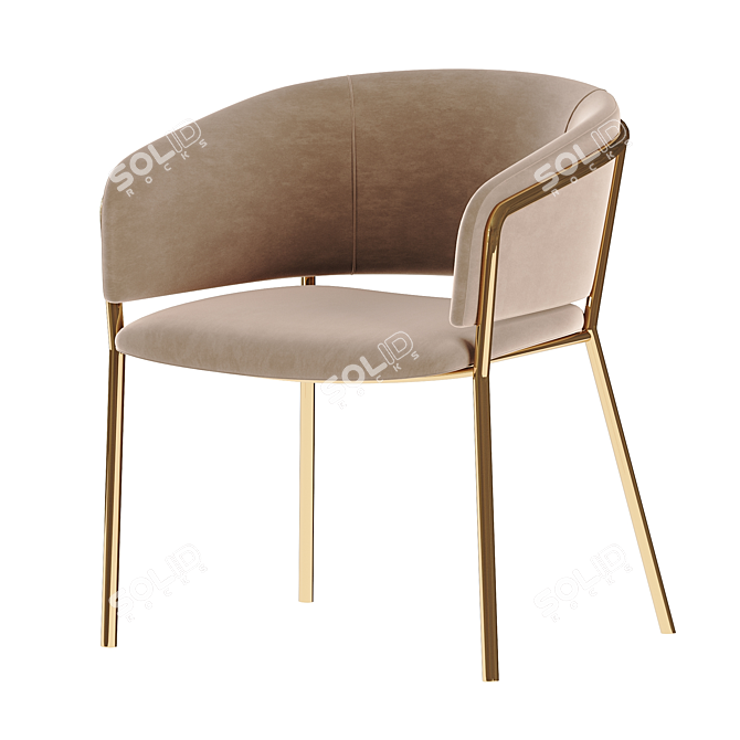 Vilhena II Chair: Stylish, Comfortable, and Chic 3D model image 7