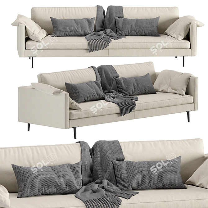 Cloud Modular Sofa: Modern and Versatile 3D model image 1