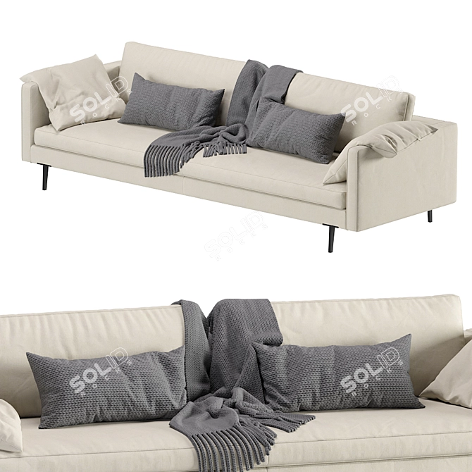 Cloud Modular Sofa: Modern and Versatile 3D model image 2