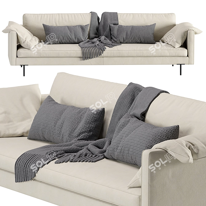 Cloud Modular Sofa: Modern and Versatile 3D model image 3