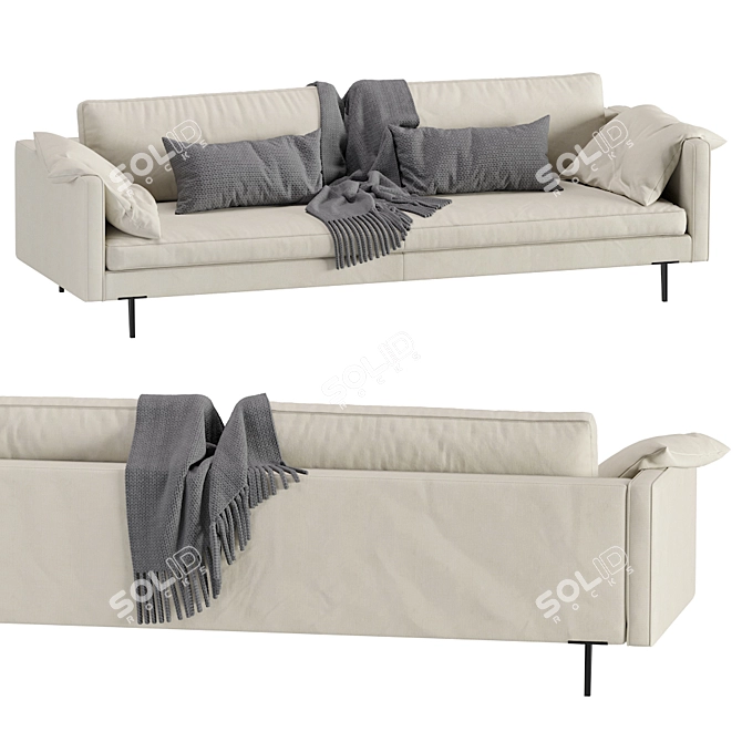 Cloud Modular Sofa: Modern and Versatile 3D model image 5