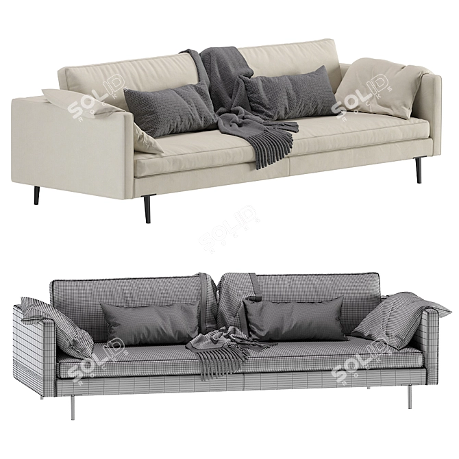 Cloud Modular Sofa: Modern and Versatile 3D model image 6