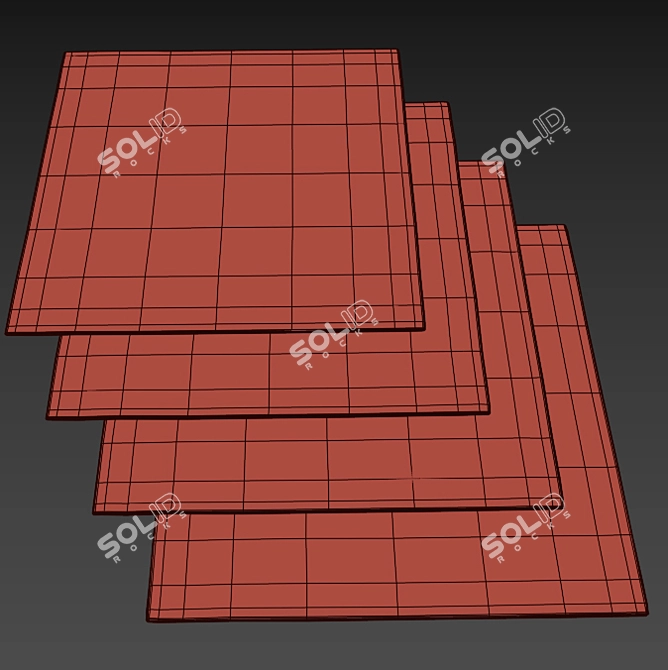 Vintage Charm Plain Rug Izri 3D model image 2