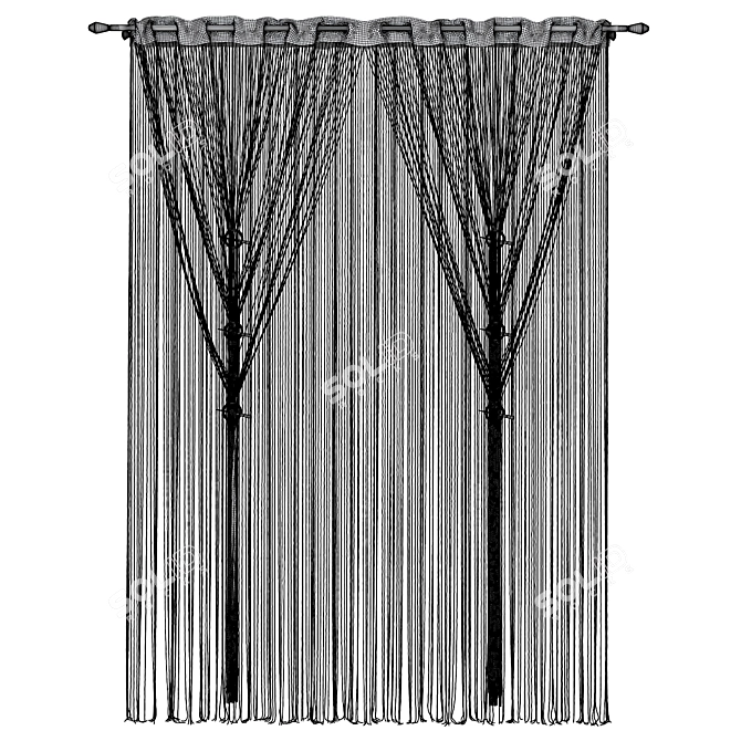 Elegant Curtain 78 - 3D Max 2018 3D model image 4