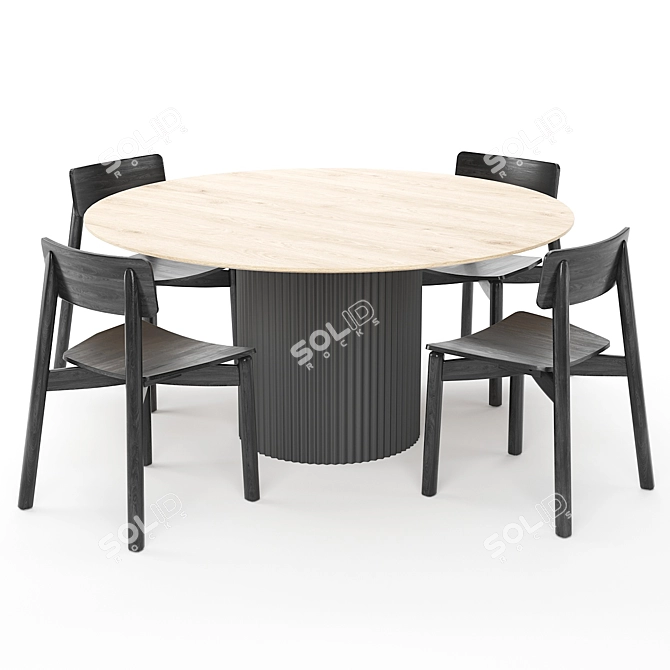 Mimi Dining Table Set 3D model image 1