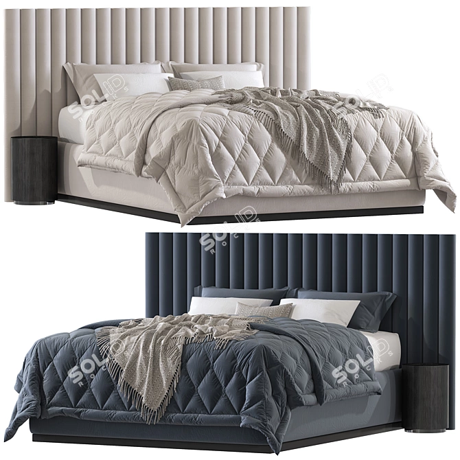 Luxury Peyton Beds: Modern, Stylish, and Comfortable 3D model image 1