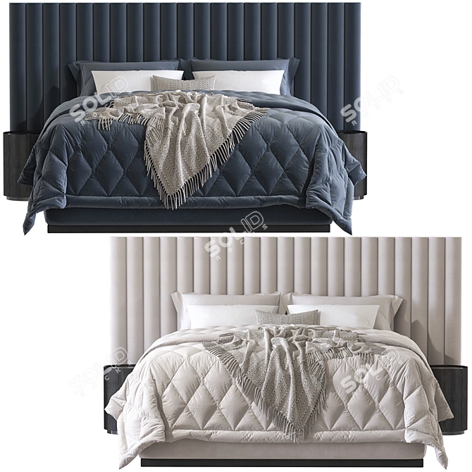 Luxury Peyton Beds: Modern, Stylish, and Comfortable 3D model image 3