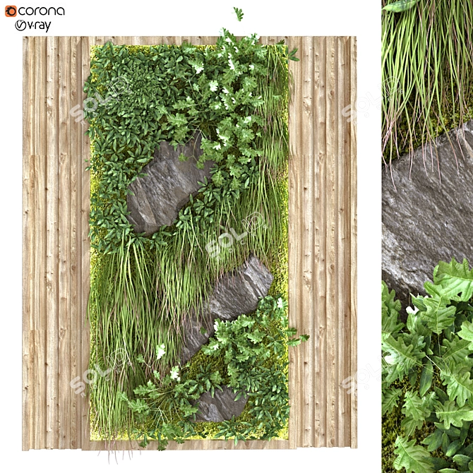 Vertical Garden: Modern Plant Stand 3D model image 1