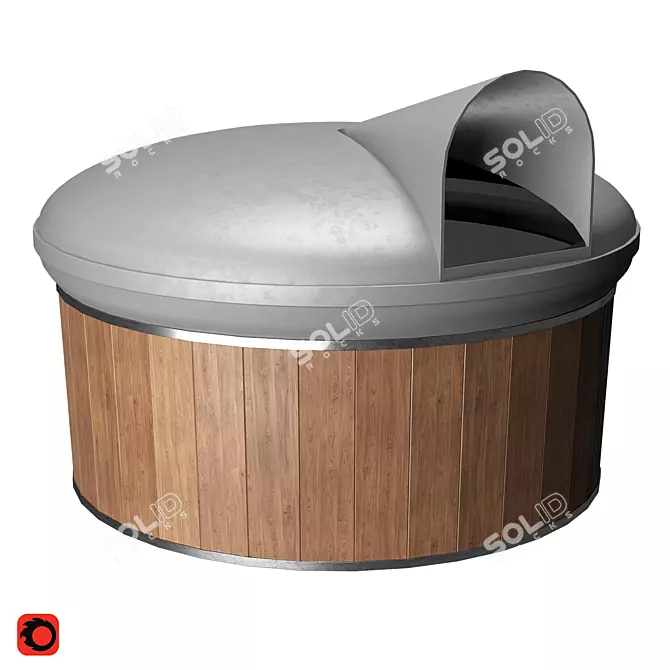 Eco-Friendly Waste Bin 3D model image 1