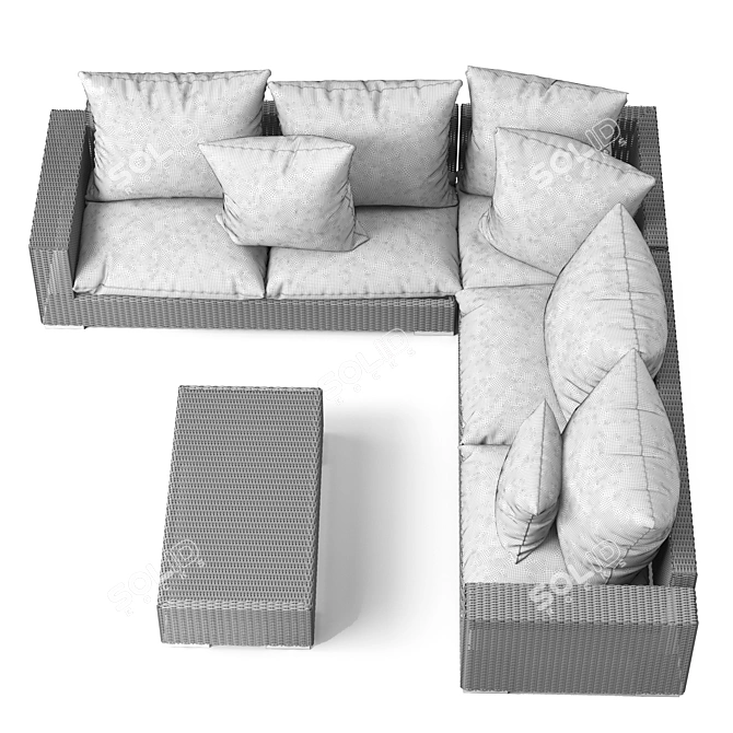 Modular Golf Sofa: Stylish and Spacious 3D model image 5