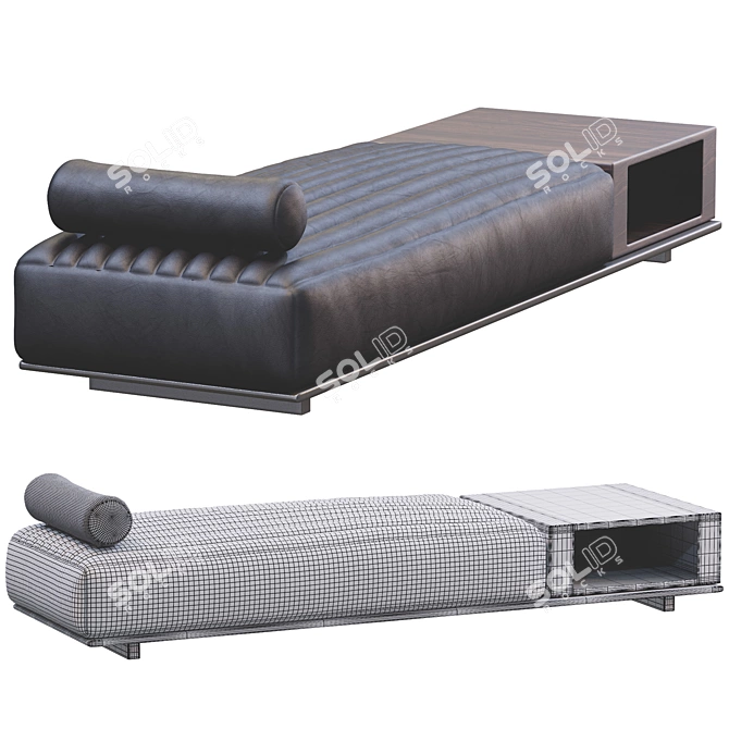 Elegant Minotti Chaise Lounge 3D model image 3