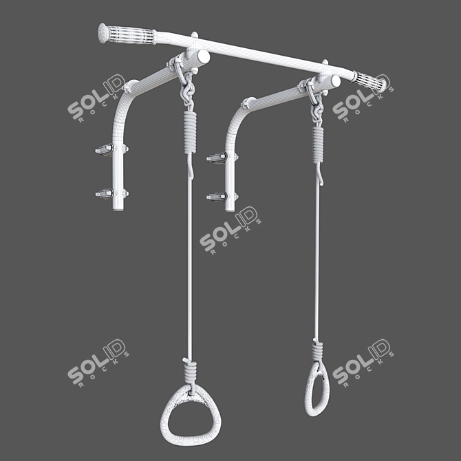 Swedish Wall ROMANA S6 Karusel: Wall-Mounted Massage Step 3D model image 5