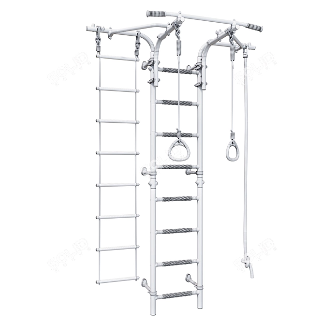 Swedish Wall ROMANA S6 Karusel: Wall-Mounted Massage Step 3D model image 11