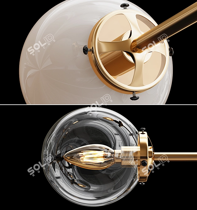 Mcree 8-Light Sputnik: Modern Linear Chandelier 3D model image 2