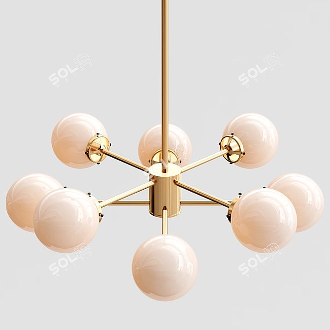 Mcree 8-Light Sputnik: Modern Linear Chandelier 3D model image 4