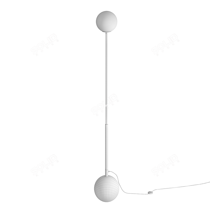 Elegant Terrazzo Floor Lamp 3D model image 2