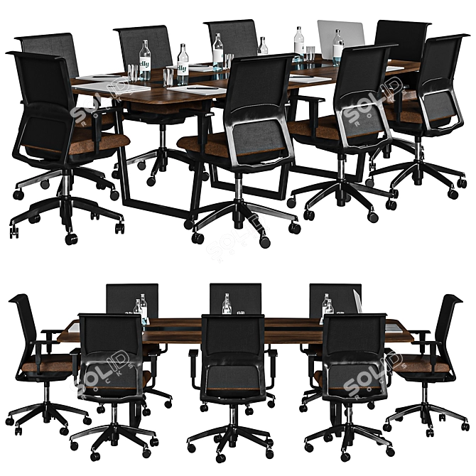 2015 Wood Conference Table 3D model image 1