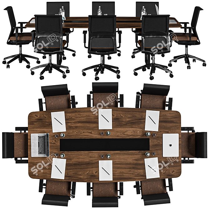 2015 Wood Conference Table 3D model image 5