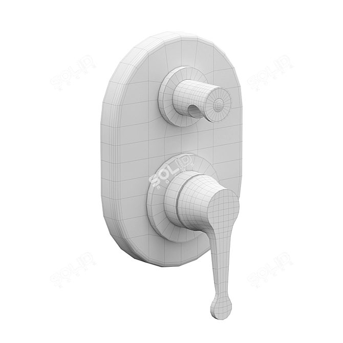 Stella 130: Wall-mounted Bath & Shower Mixer 3D model image 4