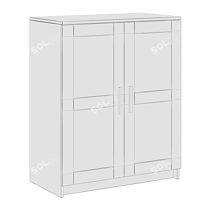 Modern White Comodes by IKEA 3D model image 3