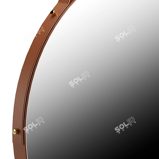 Poliform Leather Strap Drop Mirrors 3D model image 2