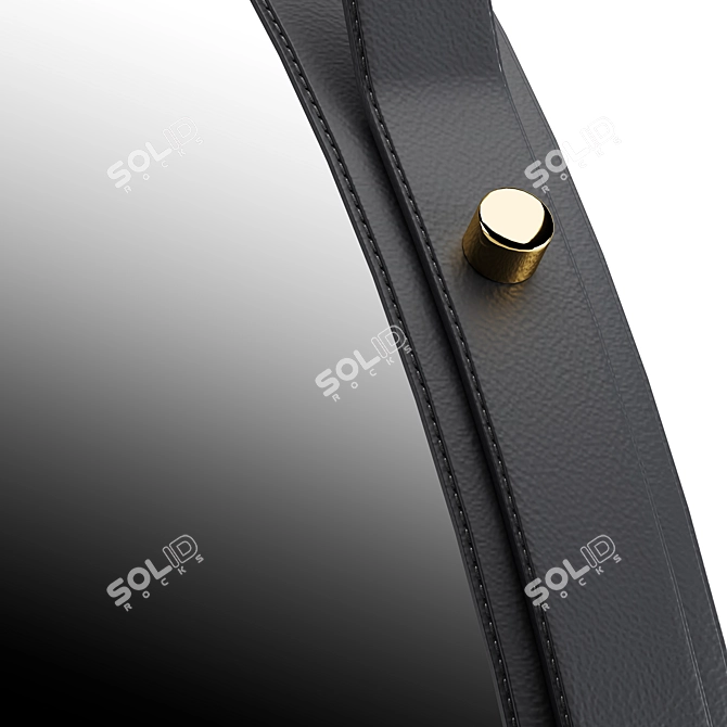 Poliform Leather Strap Drop Mirrors 3D model image 3