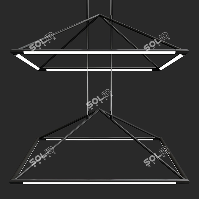 Elegant PRATO CH Chandelier 3D model image 2