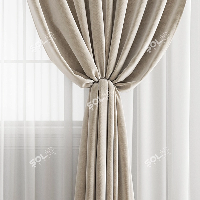 Title: Polygonal Curtain Model 3D model image 3