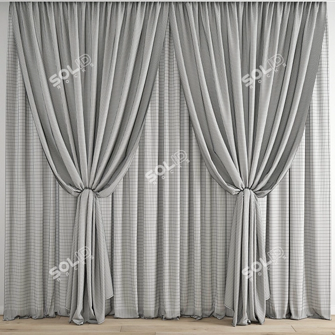 Title: Polygonal Curtain Model 3D model image 5