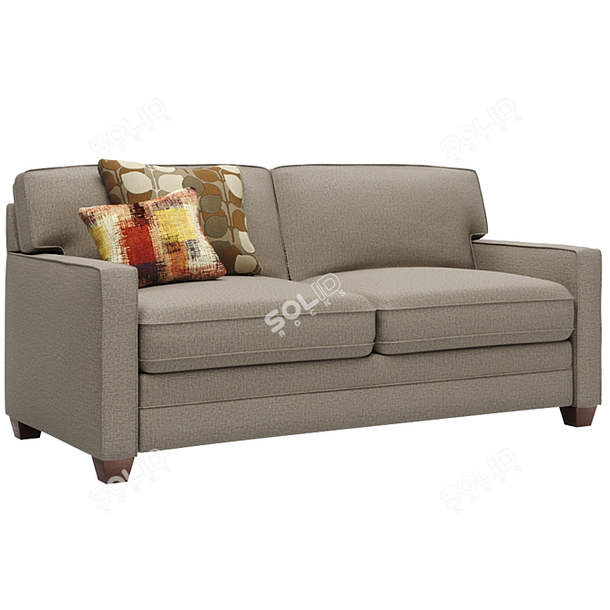 Minimalist Alexander Track Arm Sofa 3D model image 5