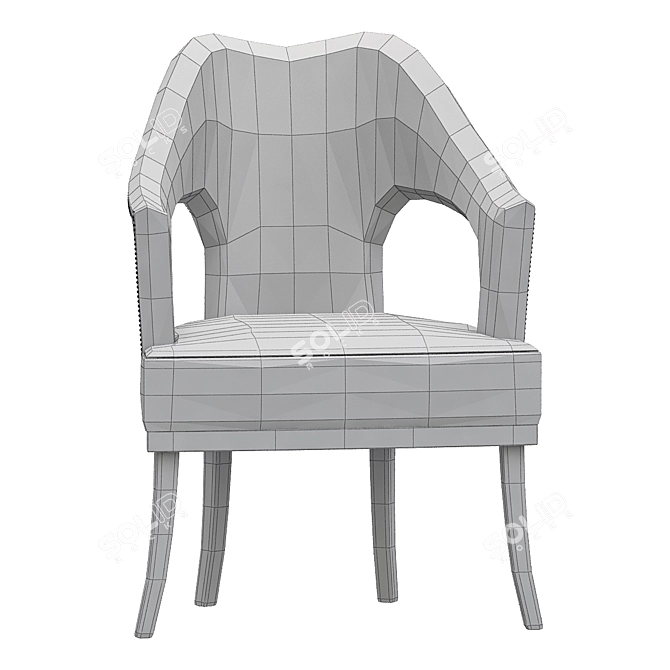 Elegant Dining Chair No.20 3D model image 2