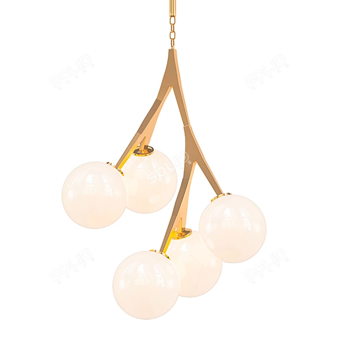 Elegant Rami Chandelier by Matteo 3D model image 1