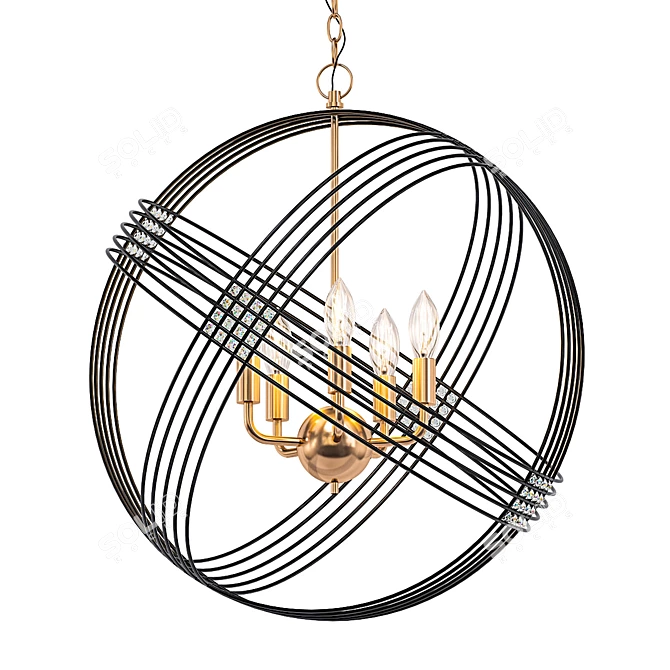 Concentric Elegance: Elk Lighting Chandelier 3D model image 1